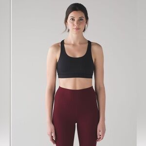 Lululemon Women's Invigorate Black Sports Bra, Size 10.